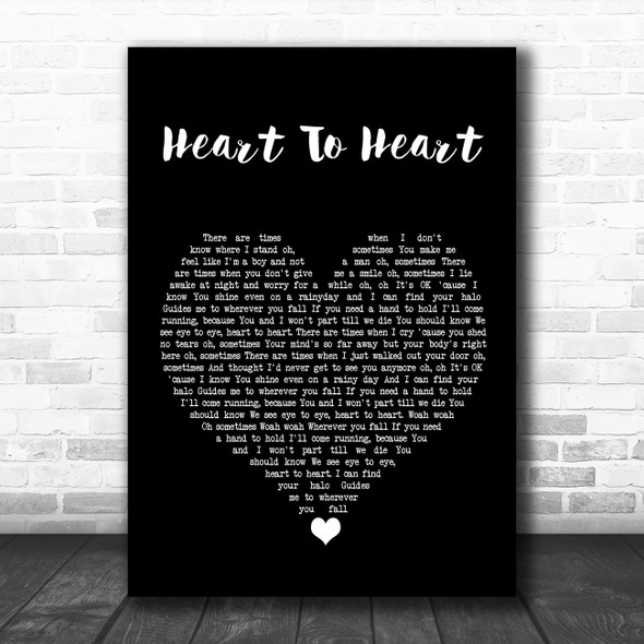 James Blunt Heart To Heart Black Heart Song Lyric Quote Music Print