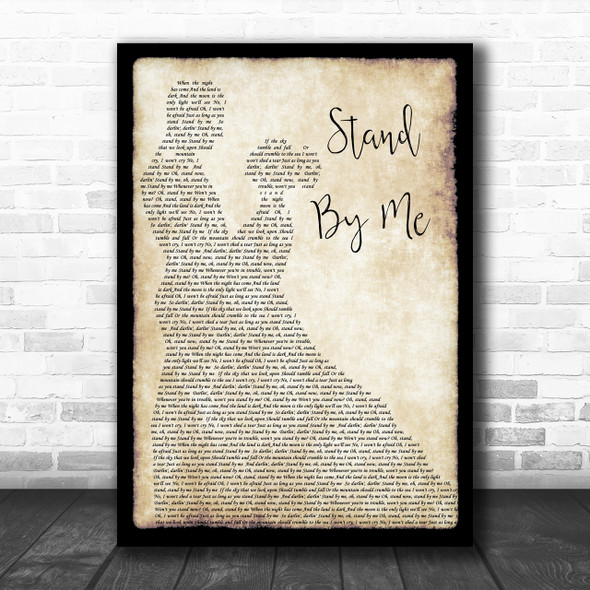 Ben E King Stand By Me Song Lyric Man Lady Dancing Music Wall Art Print