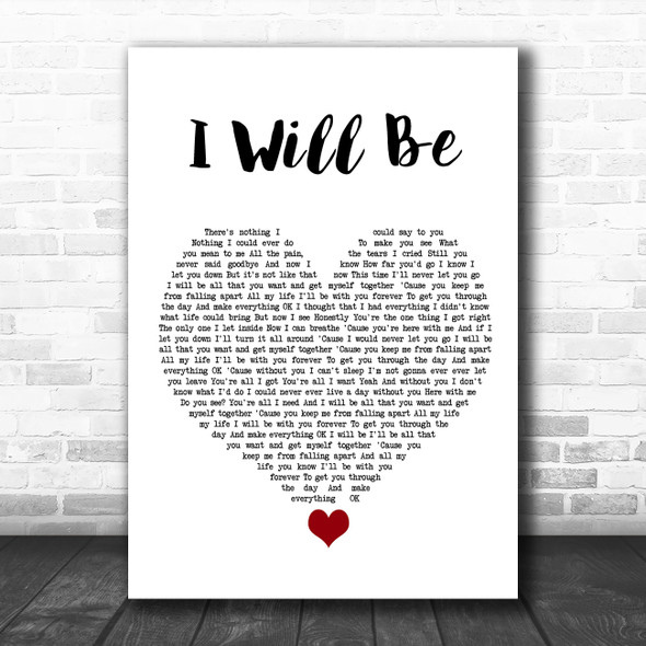 Avril Lavigne I Will Be White Heart Song Lyric Quote Music Print