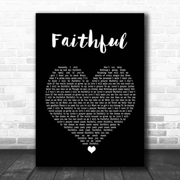 Go West Faithful Black Heart Song Lyric Quote Music Print