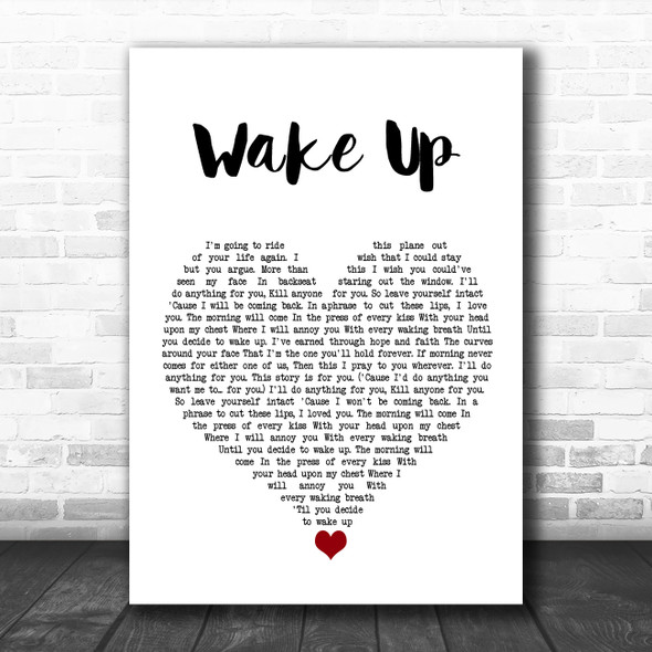 Coheed And Cambria Wake Up White Heart Song Lyric Quote Music Print