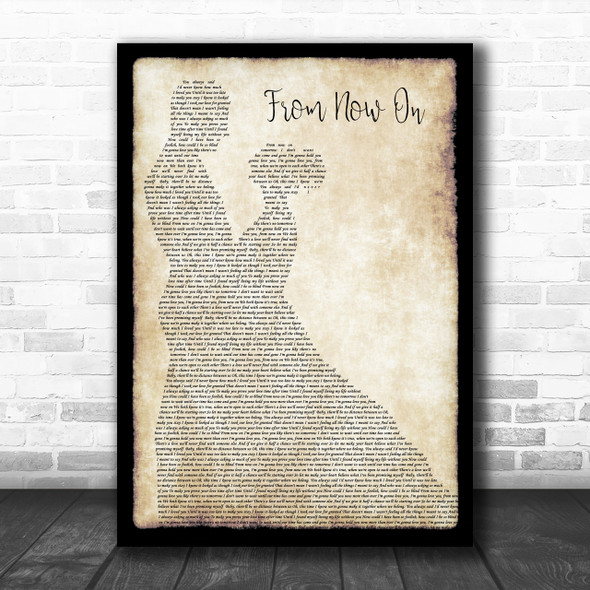 Michael Bolton From Now On Man Lady Dancing Song Lyric Music Wall Art Print