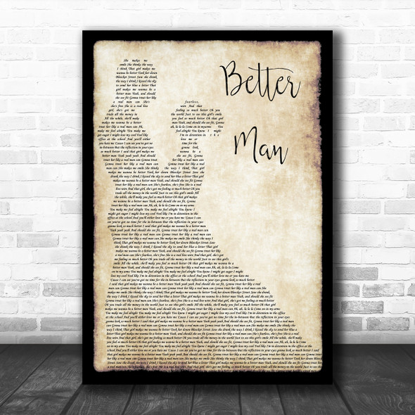 Paolo Nutini Better Man Song Lyric Man Lady Dancing Music Wall Art Print