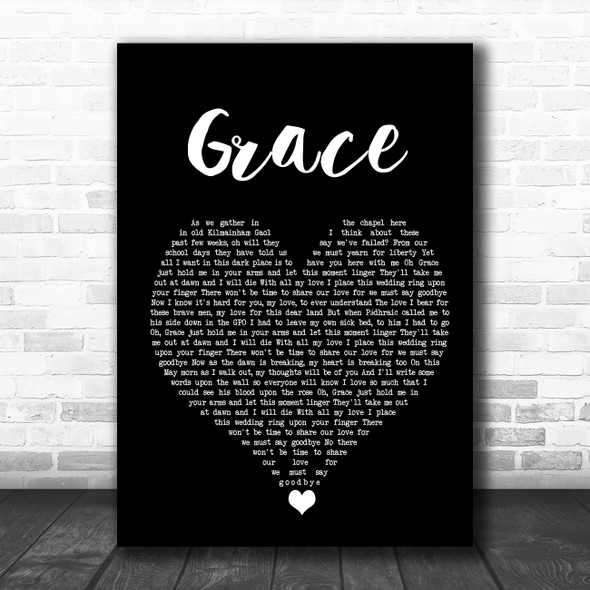 Rod Stewart Grace Black Heart Song Lyric Quote Music Print