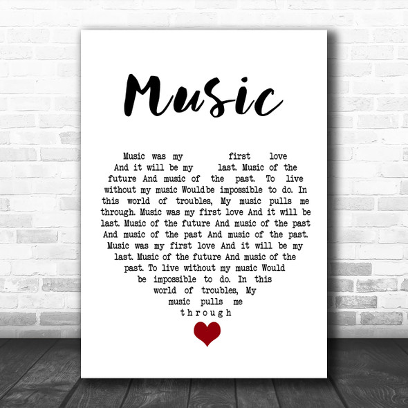 John Miles Music White Heart Song Lyric Quote Music Print