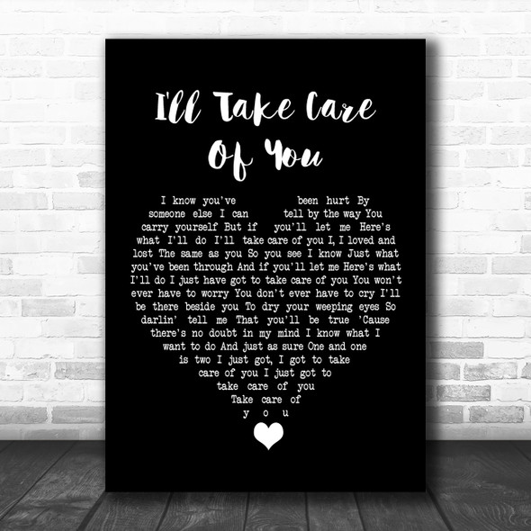 Beth Hart I'll Take Care Of You Black Heart Song Lyric Wall Art Print