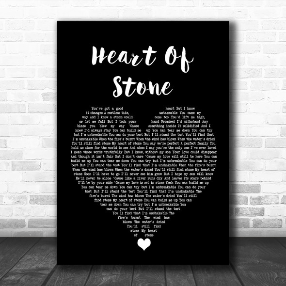 Six The Musical Cast Heart Of Stone Black Heart Song Lyric Wall Art Print