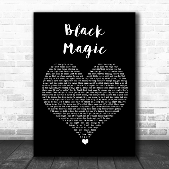 Little Mix Black Magic Black Heart Song Lyric Wall Art Print