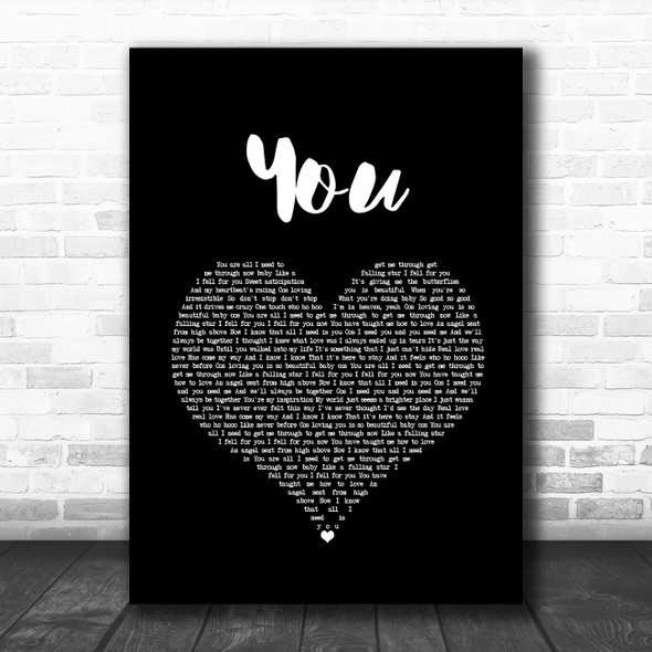 S Club 7 You Black Heart Song Lyric Wall Art Print