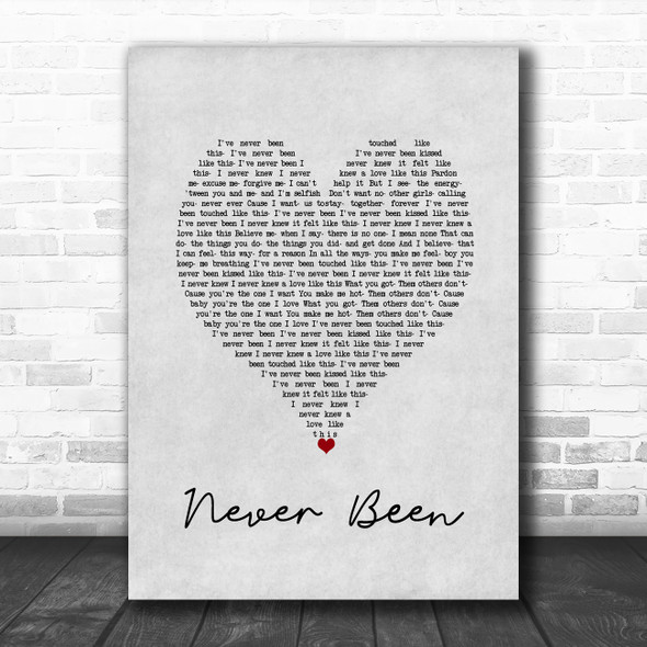 Mary J Blige Never Been Grey Heart Song Lyric Wall Art Print