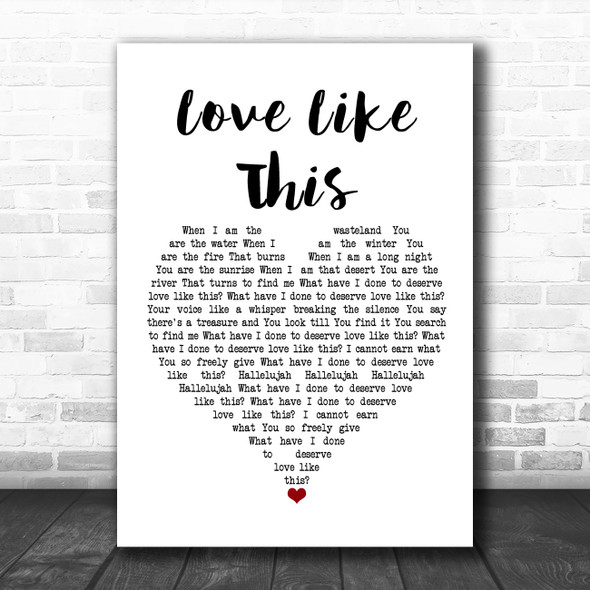 Lauren Daigle Love Like This White Heart Song Lyric Wall Art Print