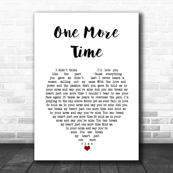 Orchestral Manoeuvres In The Dark One More Time White Heart Song Lyric Wall Art Print