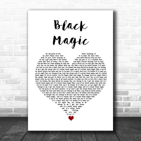 Little Mix Black Magic White Heart Song Lyric Wall Art Print