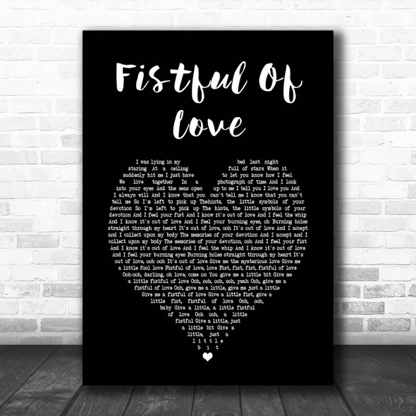 Antony And The Johnsons Fistful Of Love Black Heart Song Lyric Print