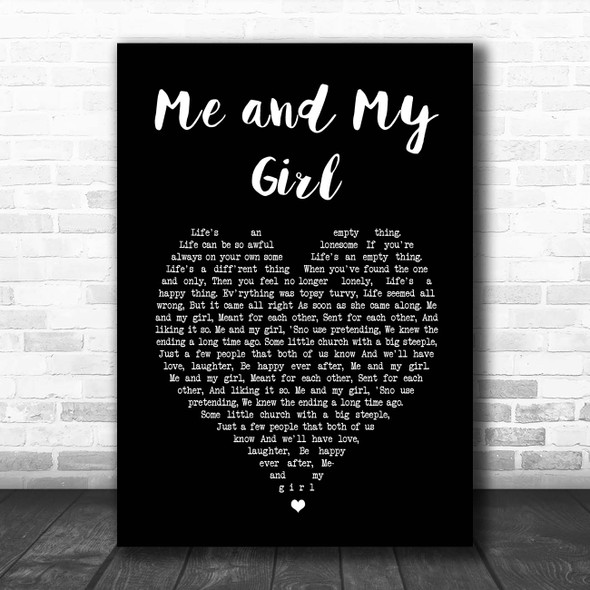 Bill Snibson and Sally Smith Me and My Girl Black Heart Song Lyric Print