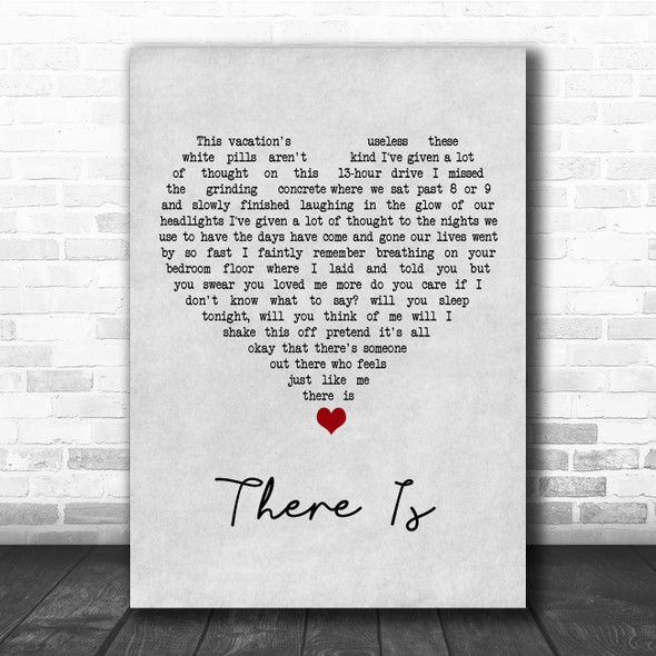 Boxcar Racer There Is Grey Heart Song Lyric Print