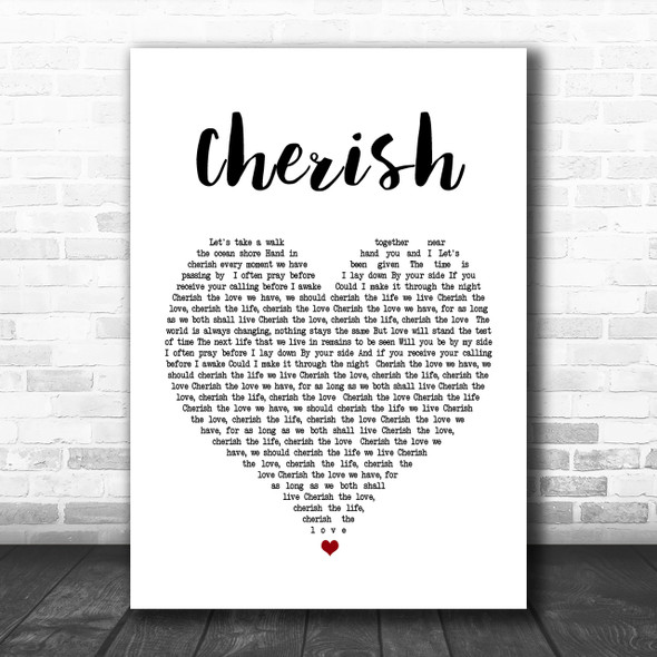 Kool & The Gang Cherish Heart Song Lyric Music Wall Art Print