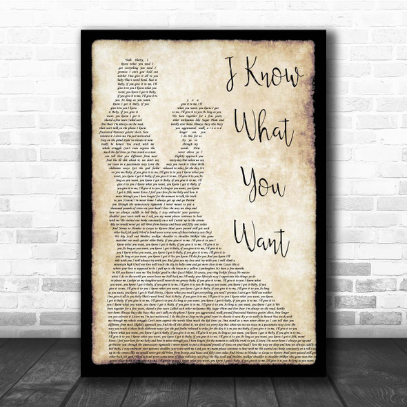 Busta Rhymes I Know What You Want Man Lady Dancing Song Lyric Print