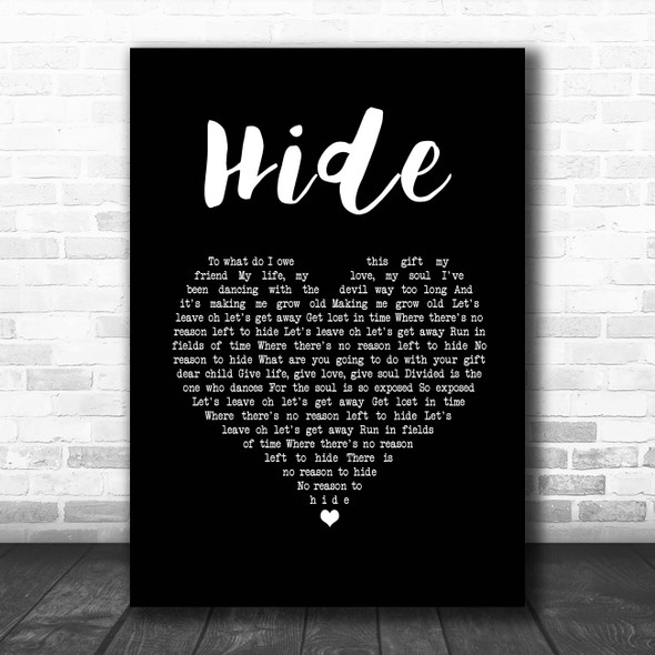 Creed Hide Black Heart Song Lyric Print