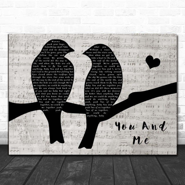Dave Matthews Band You And Me Lovebirds Music Script Song Lyric Print