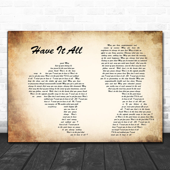 Jason Mraz Have It All Man Lady Couple Song Lyric Music Wall Art Print