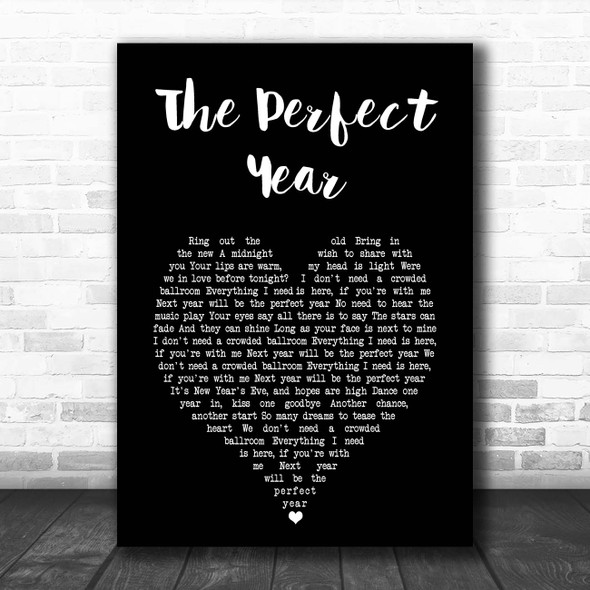 Dina Carroll The Perfect Year Black Heart Song Lyric Print