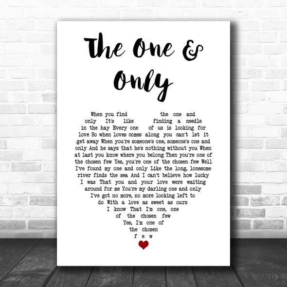 Gladys Knight The One & Only White Heart Song Lyric Print