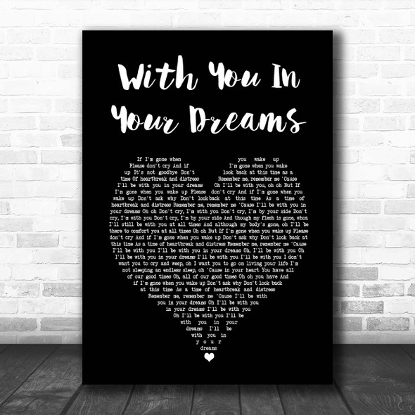 Hanson With You In Your Dreams Black Heart Song Lyric Print