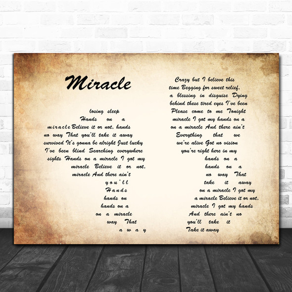 Foo Fighters Miracle Man Lady Couple Song Lyric Music Wall Art Print