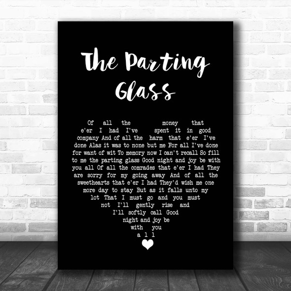 Hozier The Parting Glass Black Heart Song Lyric Print