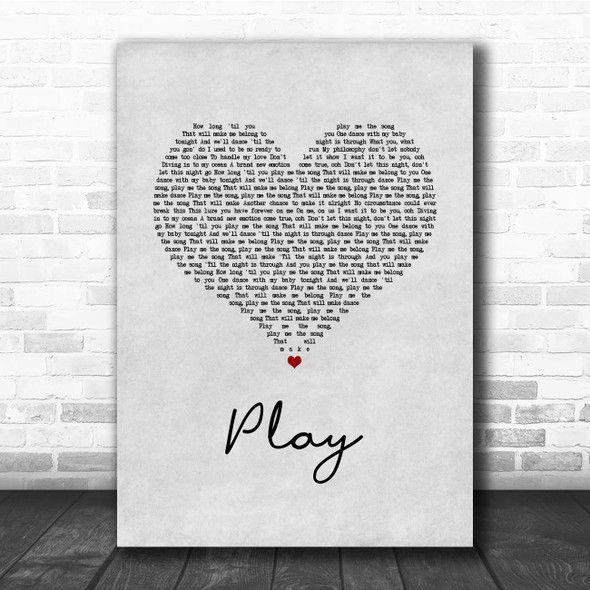 Jax Jones and Years & Years Play Grey Heart Song Lyric Print