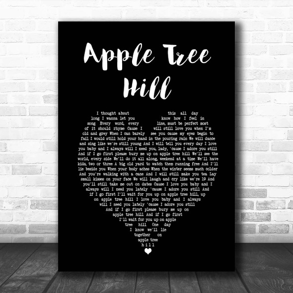 Keywest Apple Tree Hill Black Heart Song Print