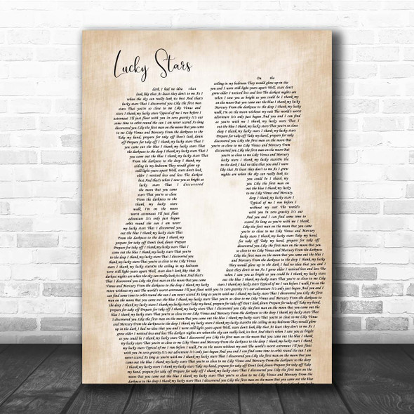 Lucy Spraggan Lucky Stars Two Men Gay Couple Wedding Song Lyric Print