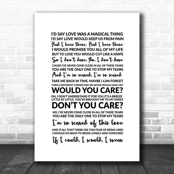 George Michael Turn A Different Corner Song Lyric Music Wall Art Print