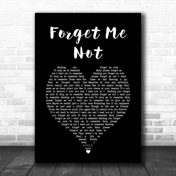 Patrice Rushen Forget Me Nots Black Heart Song Lyric Print