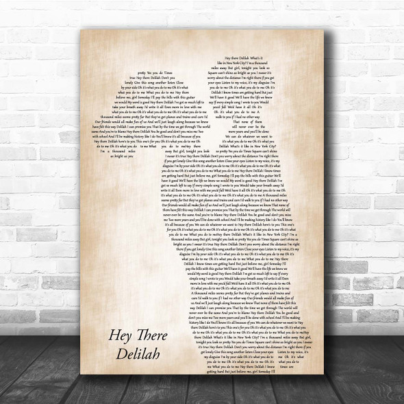 Plain White T's Hey There Delilah Mother & Child Song Lyric Print