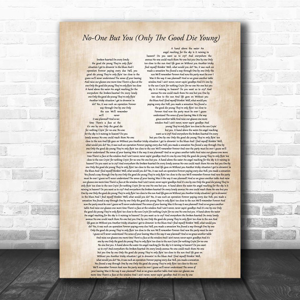 Queen No-One But You (Only The Good Die Young) Father & Child Song Lyric Print