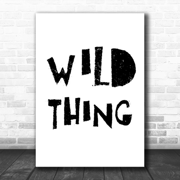 Wild Thing Song Lyric Music Wall Art Print