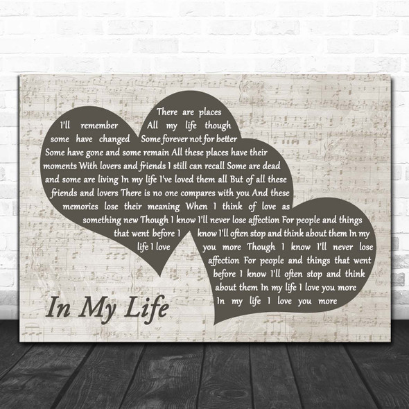  My Best Friend Vintage Heart Song Lyric Quote Print : Home &  Kitchen