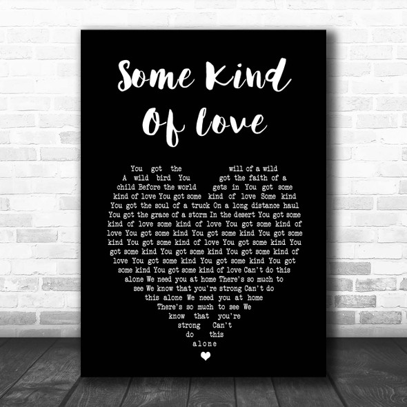 The Killers Some Kind Of Love Black Heart Song Lyric Print