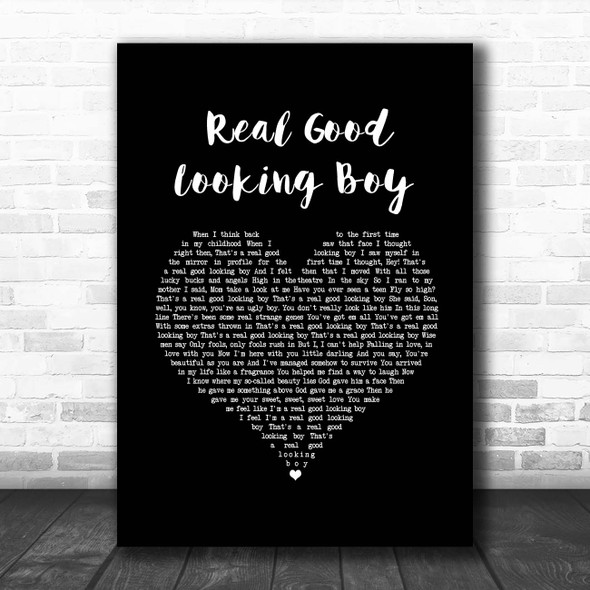 The Who Real Good Looking Boy Black Heart Song Lyric Print