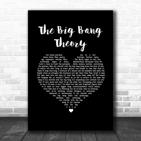 Barenaked Ladies The Big Bang Theory Theme Black Heart Song Lyric Music Art Print