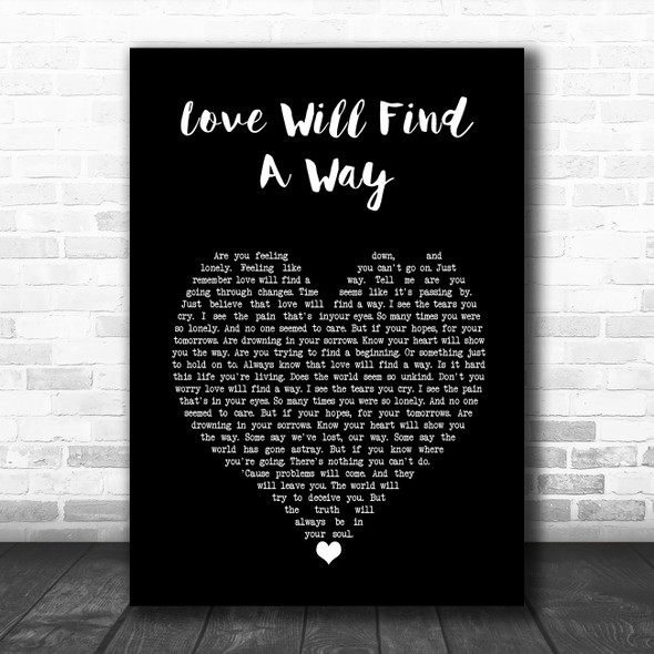 Lionel Richie Love Will Find A Way Black Heart Song Lyric Music Art Print