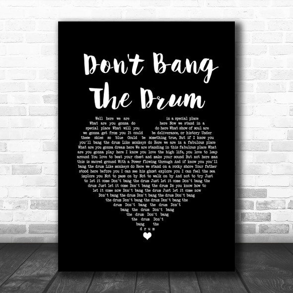 The Waterboys Don't Bang The Drum Black Heart Song Lyric Music Art Print