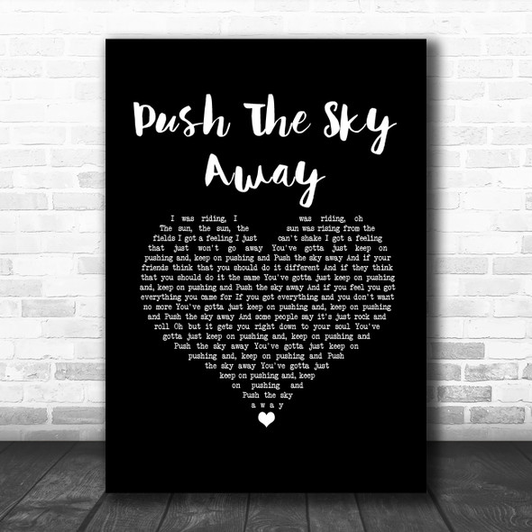 Nick Cave & The Bad Seeds Push The Sky Away Black Heart Song Lyric Music Art Print
