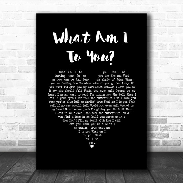 Norah Jones What Am I To You Black Heart Song Lyric Music Art Print