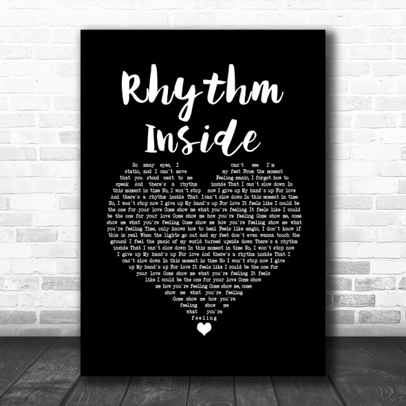 Calum Scott Rhythm Inside Black Heart Song Lyric Music Art Print