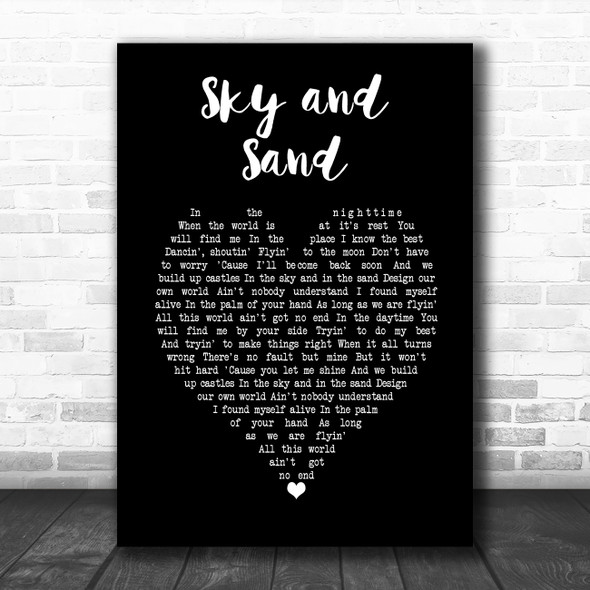 Paul Kalkbrenner Sky and Sand Black Heart Song Lyric Music Art Print