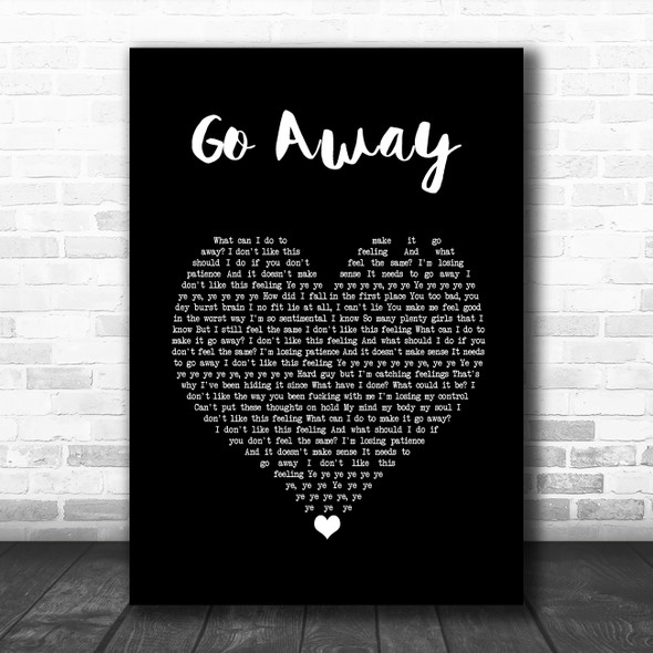 Fireboy DML Go Away Black Heart Song Lyric Music Art Print