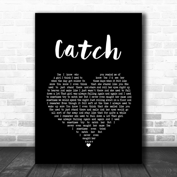 The Cure Catch Black Heart Song Lyric Music Art Print